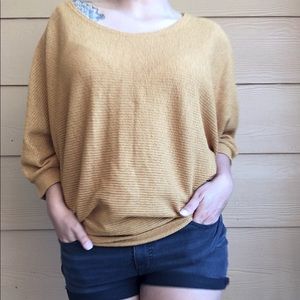 Fall Mustard yellow loose fit blouse
